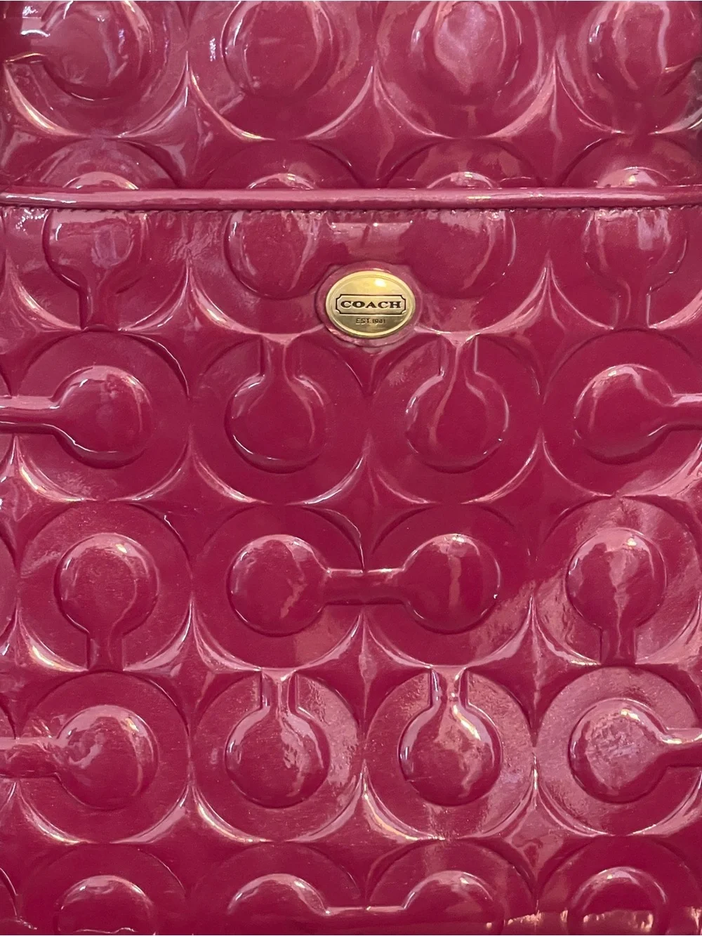 Coach Peyton Op Art embossed patent leather bag in the 